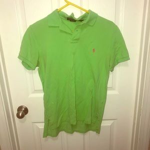 Polo Lime Green Color Collared Shirt Size Medium